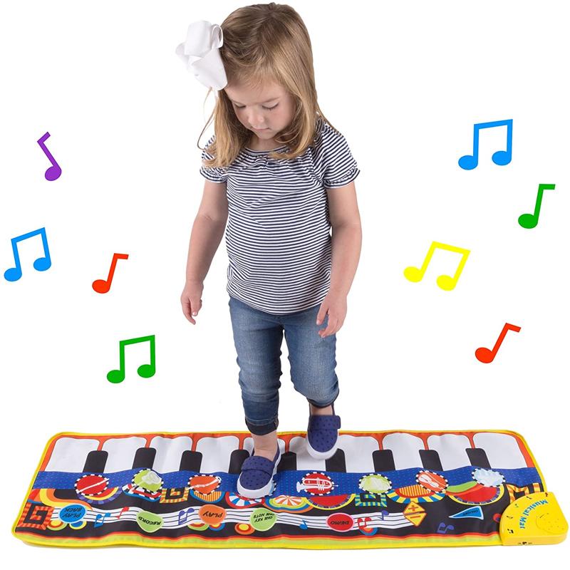 Kids Piano Dance Mat Musical Floor Keyboard Fabric 3 AA Battery 3