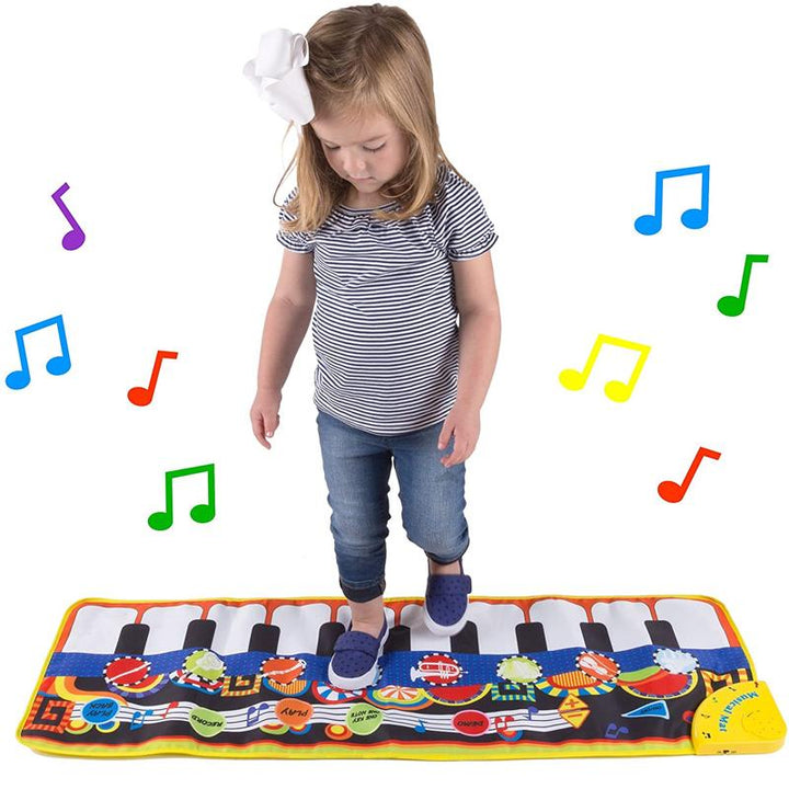 Kids Piano Dance Mat Musical Floor Keyboard Fabric 3 AA Battery 3