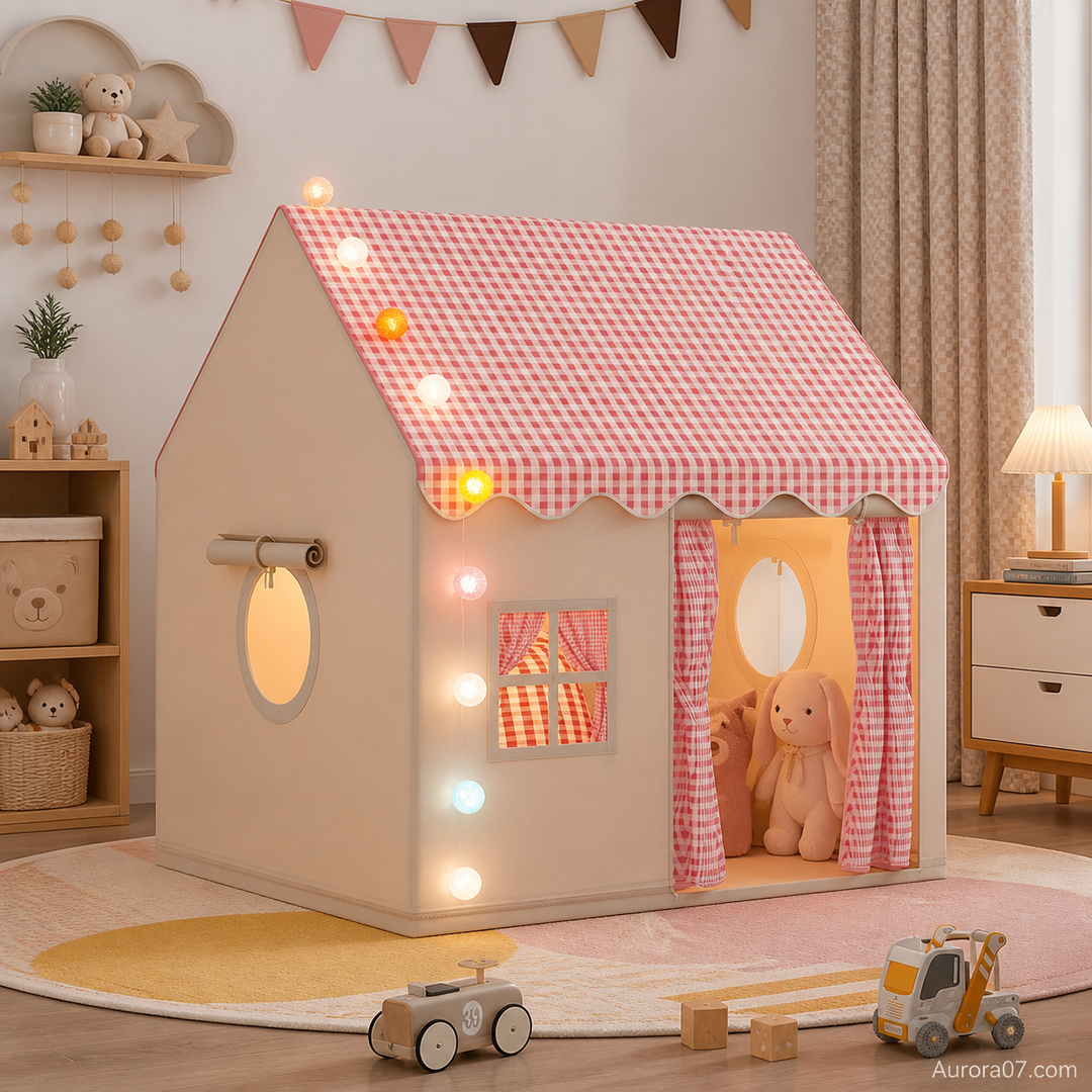 Kids Play Tent Castle House 47 x 41 x 50 Inches Pink 1
