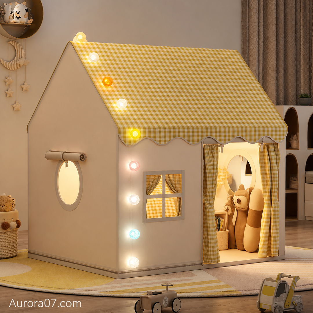Kids Play Tent Castle House 47 x 41 x 50 Inches Yellow 1