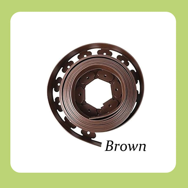 Landscape Edging Roll 32.8 ft with 30 Spikes Brown 1