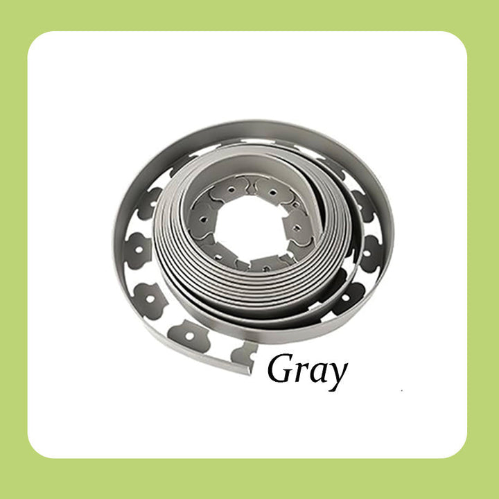 Landscape Edging Roll 32.8 ft with 30 Spikes Gray 1