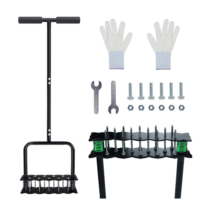 Lawn Coring Aerator 15 Spikes with Adjustable Handle 2