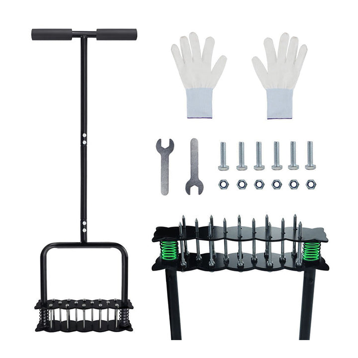 Lawn Coring Aerator 15 Spikes with Adjustable Handle 2