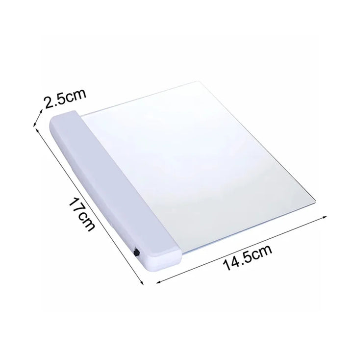 LED Book Light Flat Panel 6 x 6.8 Inch Battery Powered Set of 3 1
