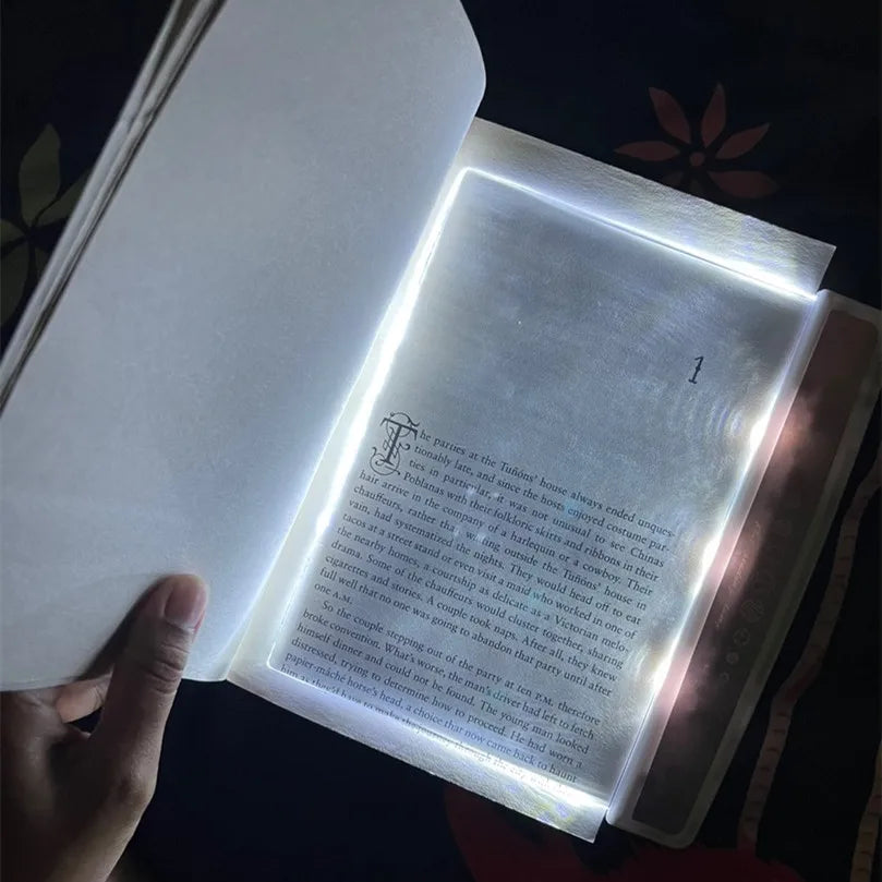 LED Book Light Flat Panel 6 x 6.8 Inch Battery Powered Set of 3 3