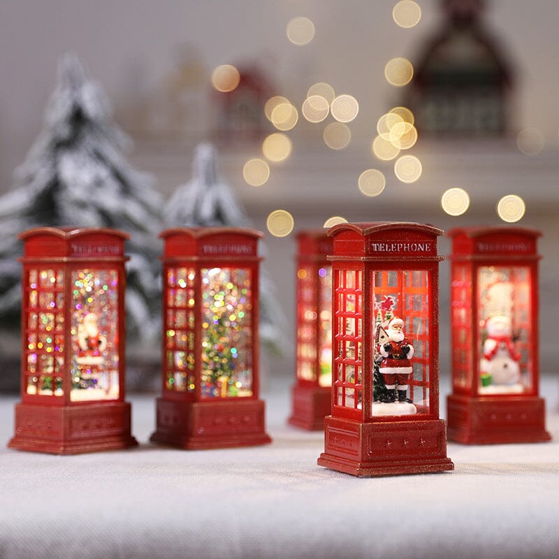 LED Christmas Lantern with Swirling Glitter 5.1 Inch Set of 2 4
