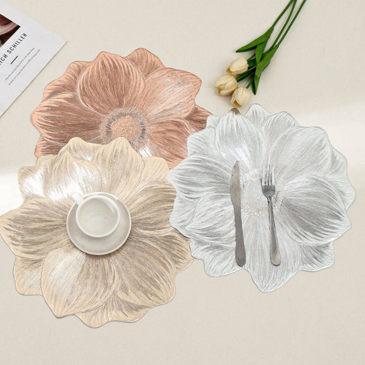 Lotus Placemats Set of 10 15 Inch Round 1