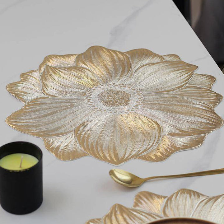 Lotus Placemats Set of 10 15 Inch Round 2