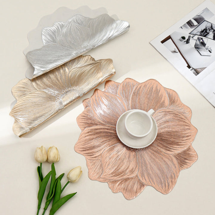 Lotus Placemats Set of 10 15 Inch Round 4
