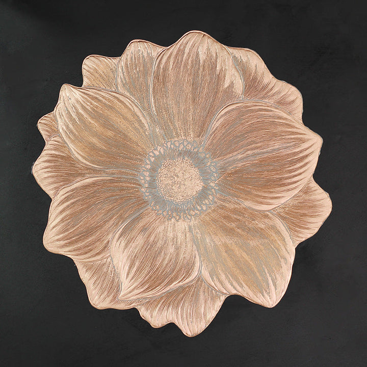 Lotus Placemats Set of 10 15 Inch Round Rose Gold 1