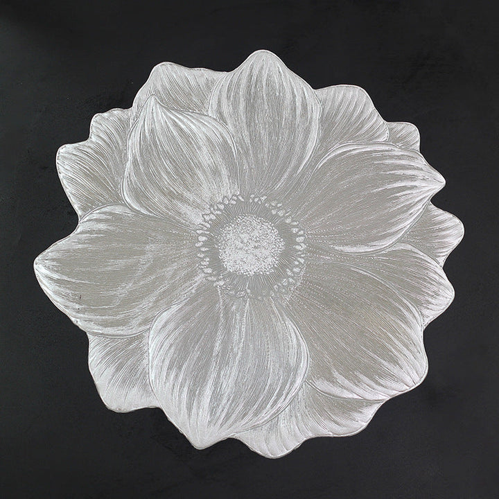 Lotus Placemats Set of 10 15 Inch Round Silver 1