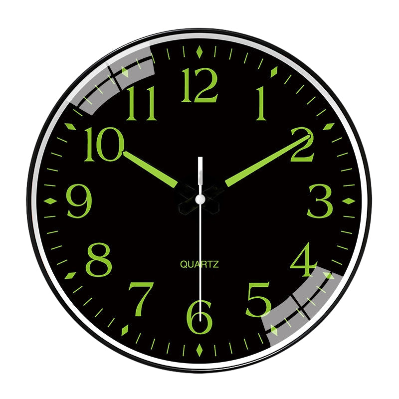 Luminous Wall Clock 8 in Quiet Sweep Movement Set of 2 1