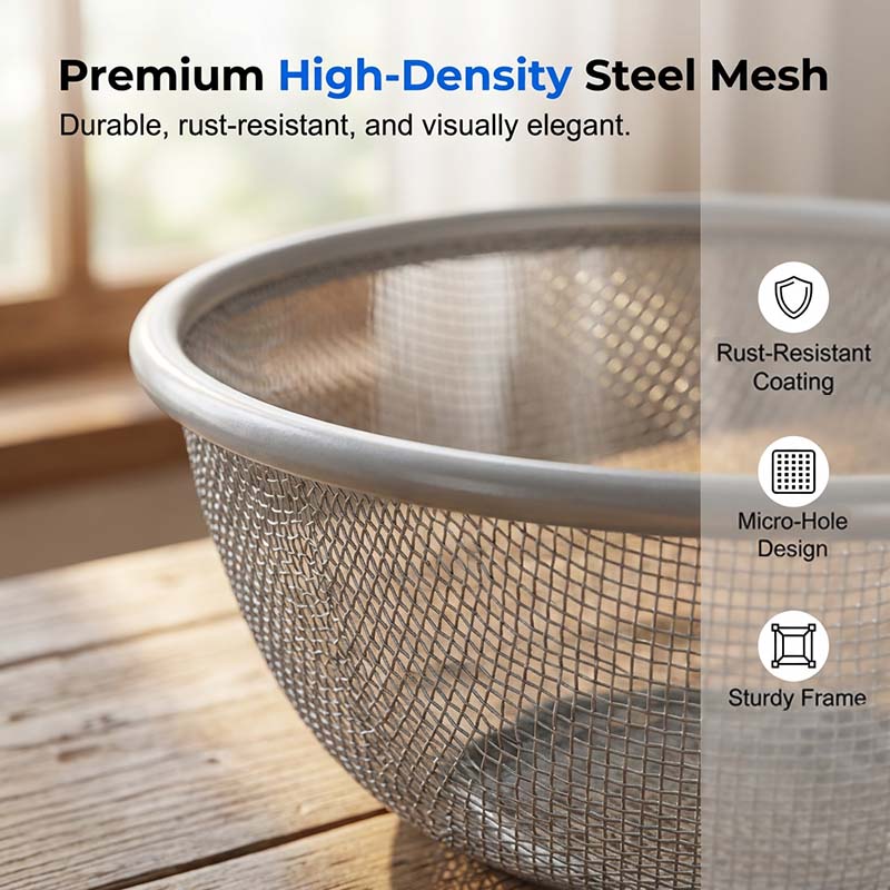 Mesh Fruit Basket with Lid 10.6 Inch 3