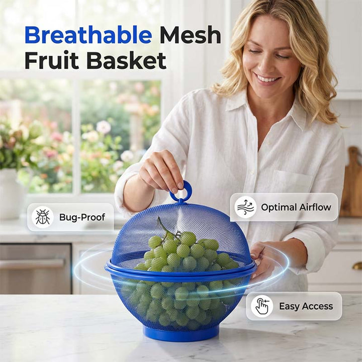 Mesh Fruit Basket with Lid 10.6 Inch 5