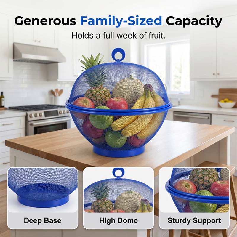 Mesh Fruit Basket with Lid 10.6 Inch 7