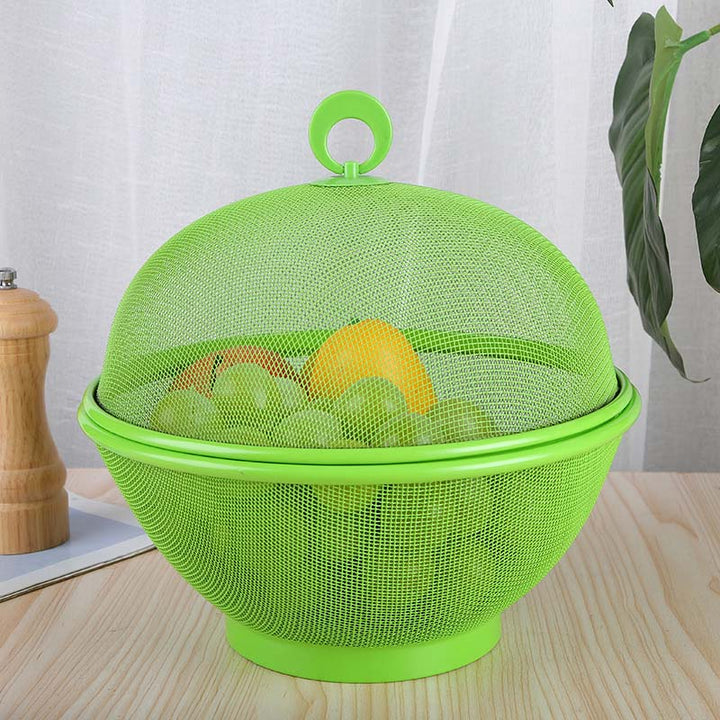 Mesh Fruit Basket with Lid 10.6 Inch Green 1