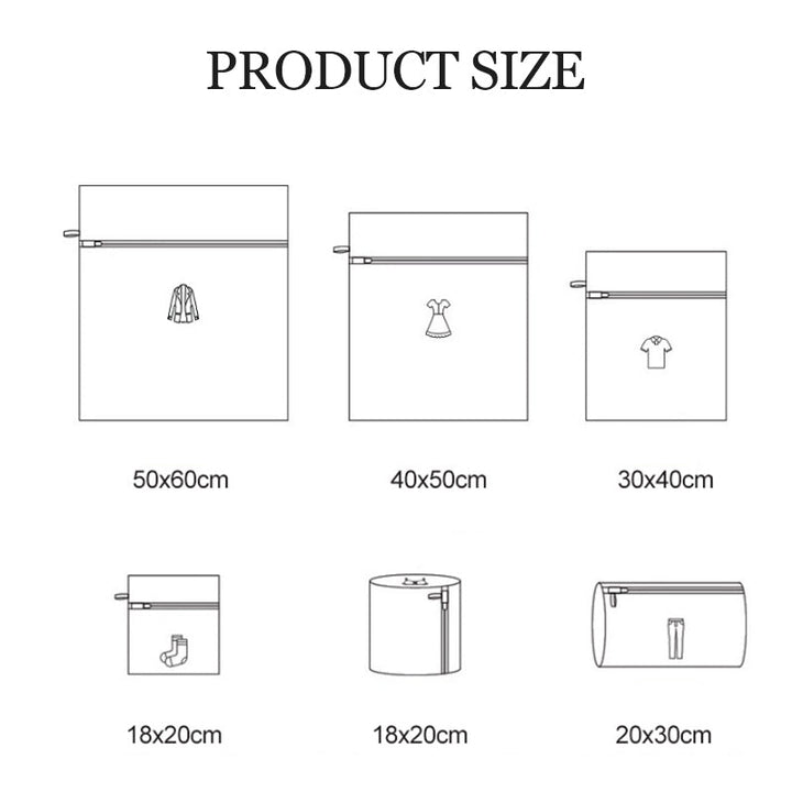 Mesh Laundry Bags with Zipper Set of 6 Assorted Sizes 6