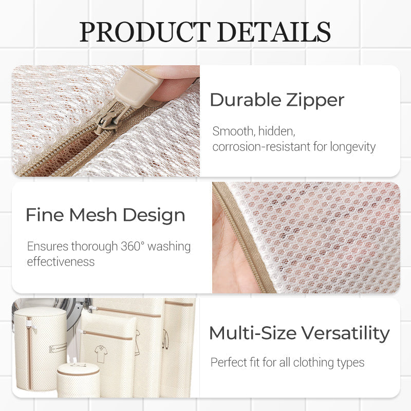Mesh Laundry Bags with Zipper Set of 6 Assorted Sizes 7