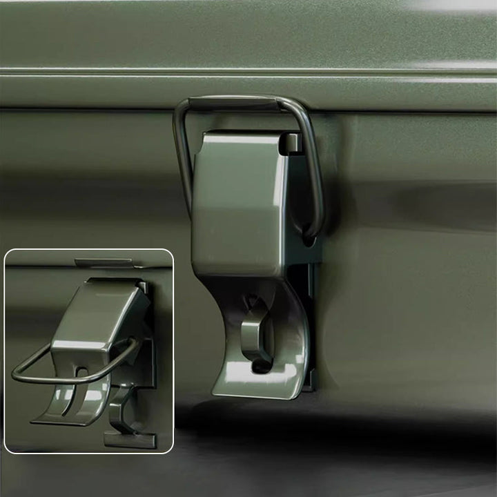 Metal Tool Box Army Green with Handle 1