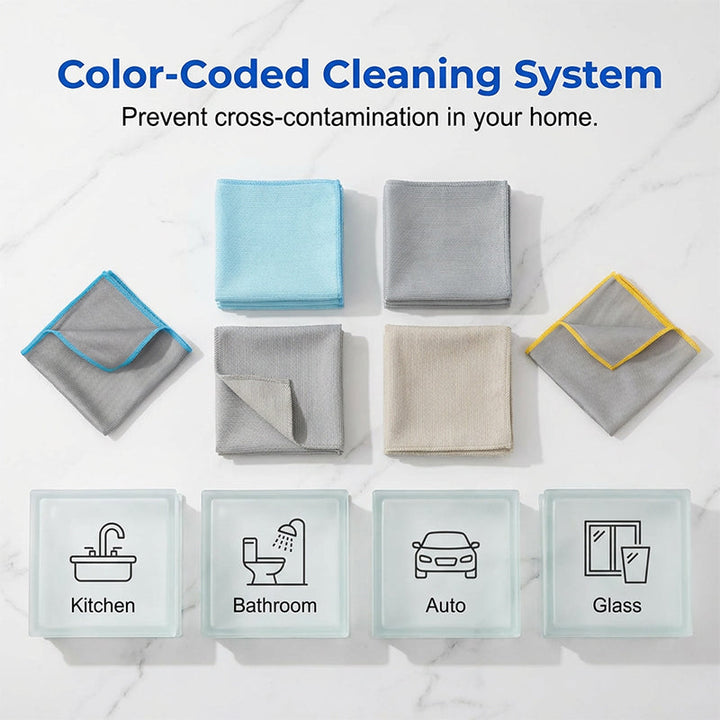 Microfiber Cleaning Cloths 15.7 x 23.6 Inch Set of 6 3