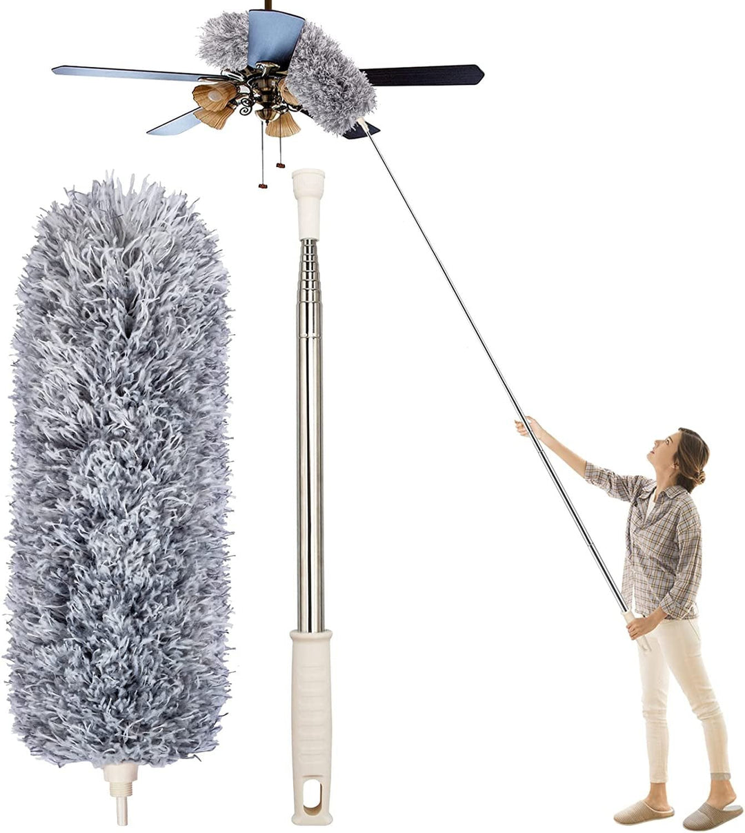 Microfiber Duster with Telescopic Pole up to 100 Inch 2