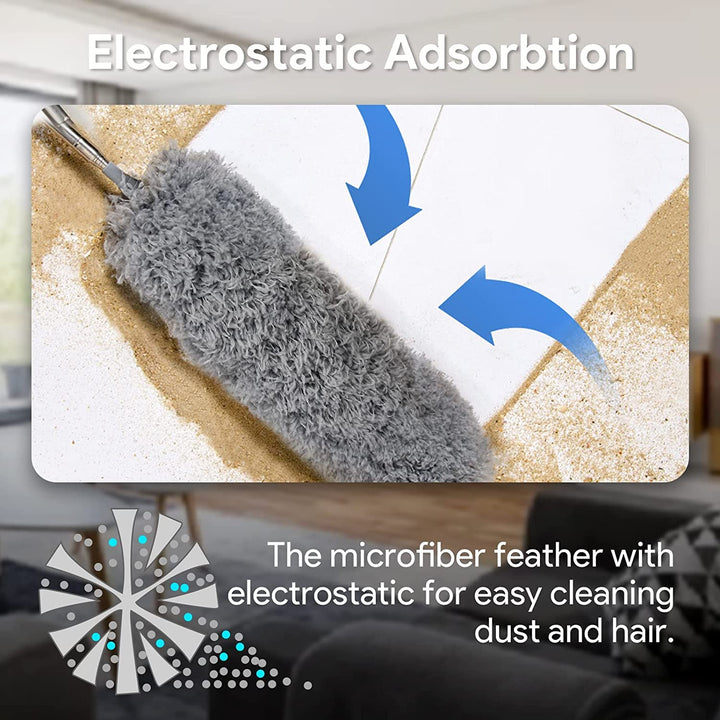 Microfiber Duster with Telescopic Pole up to 100 Inch 4