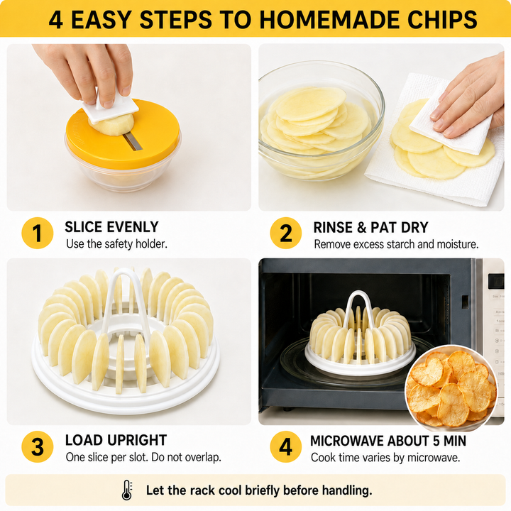 Microwave Potato Chip Maker Set with Slicer 3