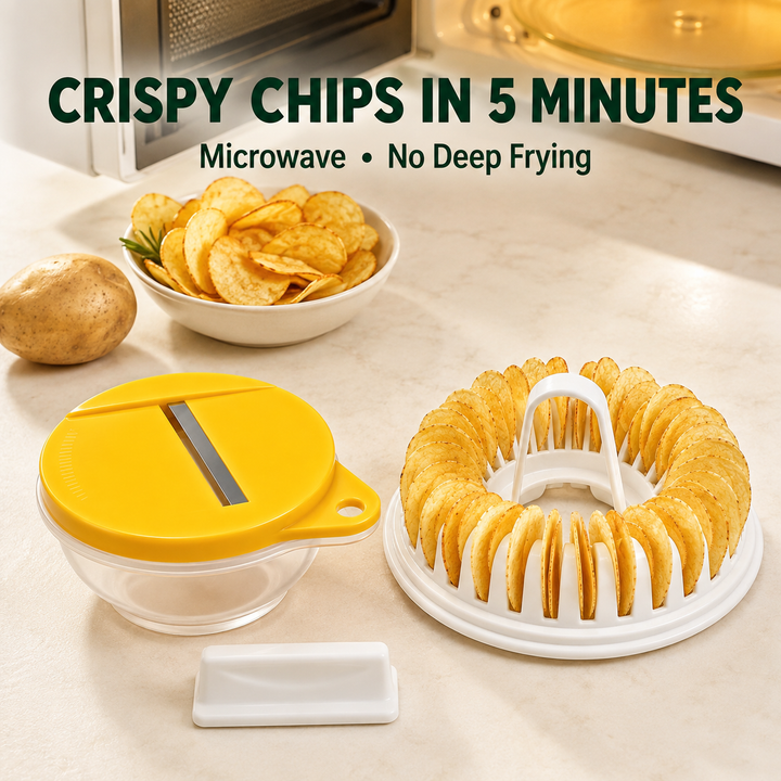 Microwave Potato Chip Maker Set with Slicer 7