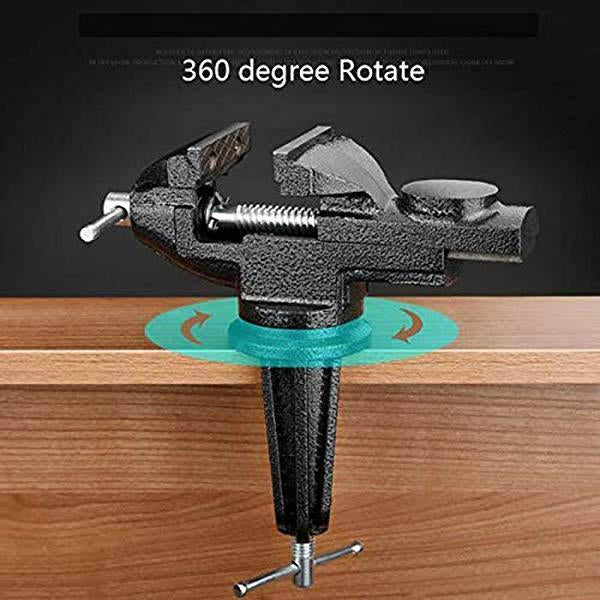 Mini Bench Vise Clamp On with 360 Degree Swivel 3