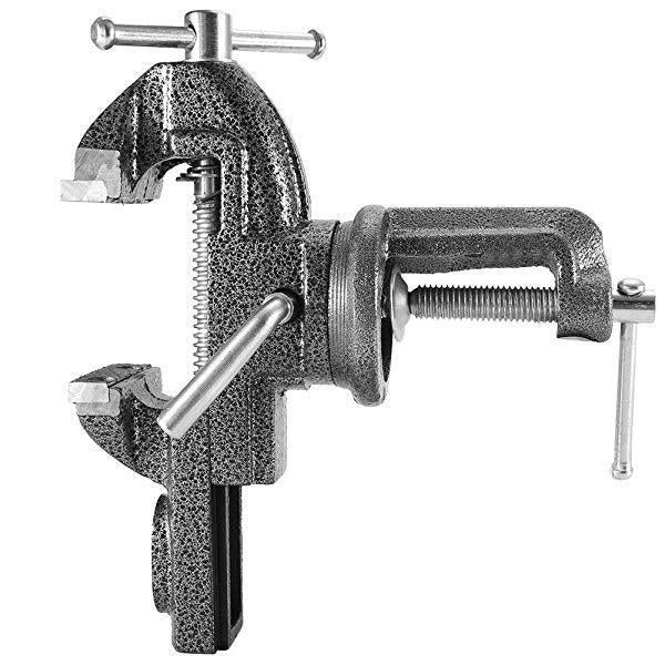 Mini Bench Vise Clamp On with 360 Degree Swivel Black, 2 inch Jaw (50 mm) 1