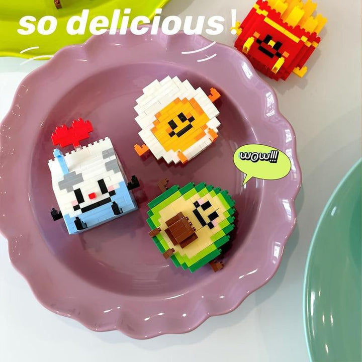 Mini Building Blocks Food Model Kit Set of 2 1