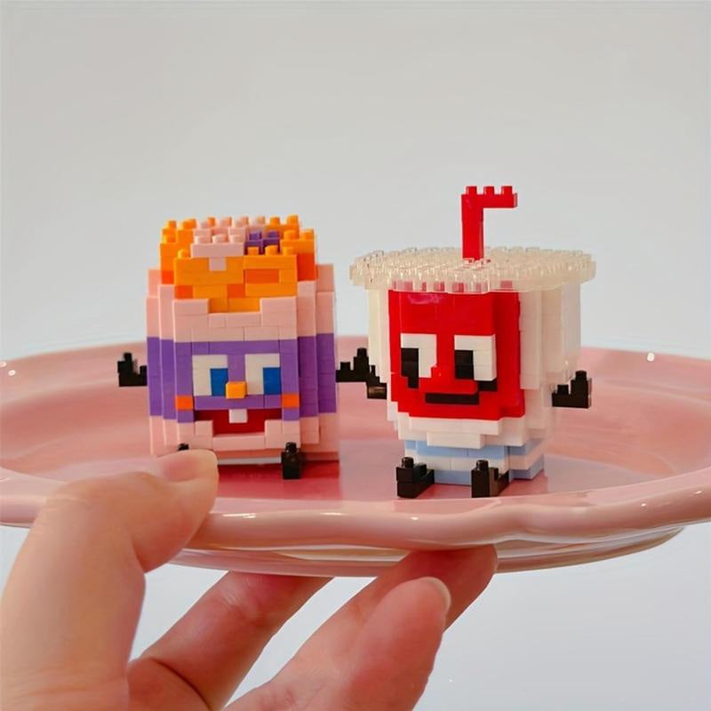 Mini Building Blocks Food Model Kit Set of 2 3