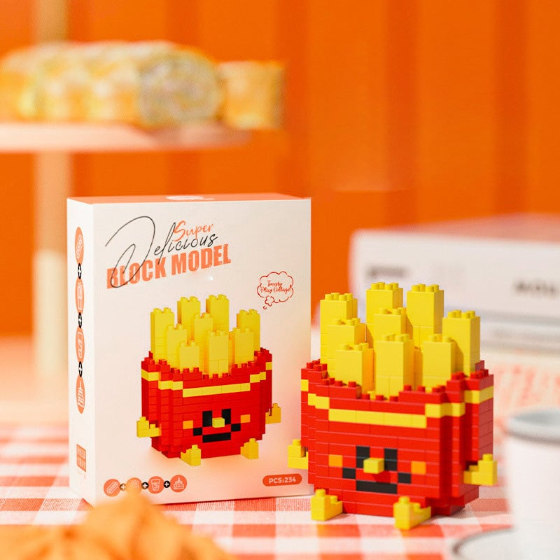 Mini Building Blocks Food Model Kit Set of 2 French Fries 1