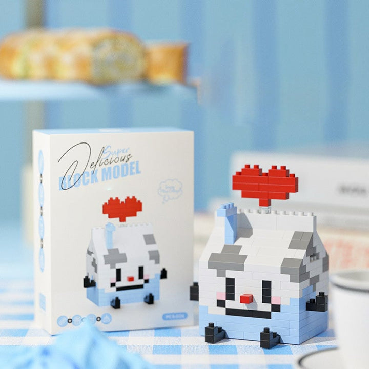 Mini Building Blocks Food Model Kit Set of 2 Milk 1
