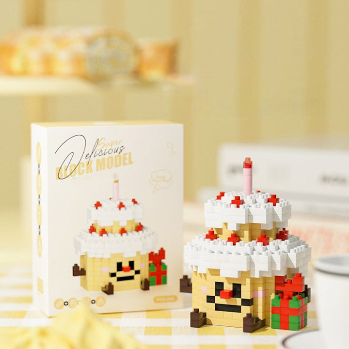 Mini Building Blocks Food Model Kit Set of 2 Small Cake 1