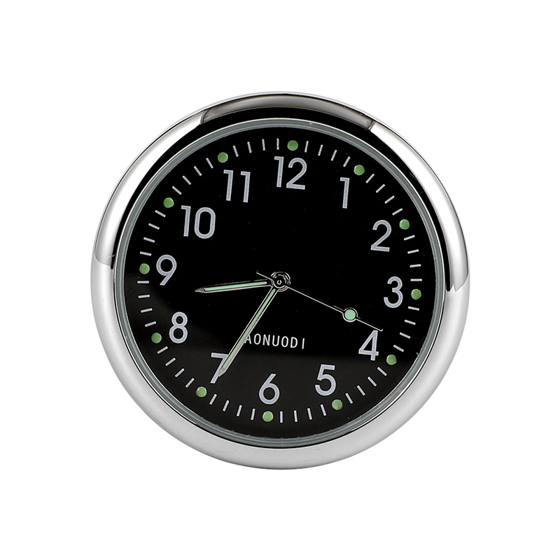 Mini Dashboard Clock 1.6 in Metal Set of 3 Black 1