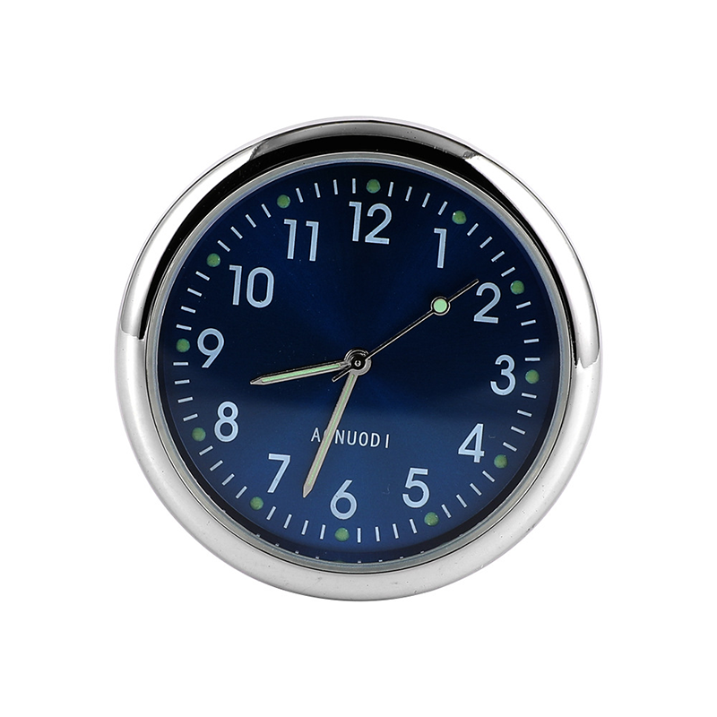 Mini Dashboard Clock 1.6 in Metal Set of 3 Blue 1