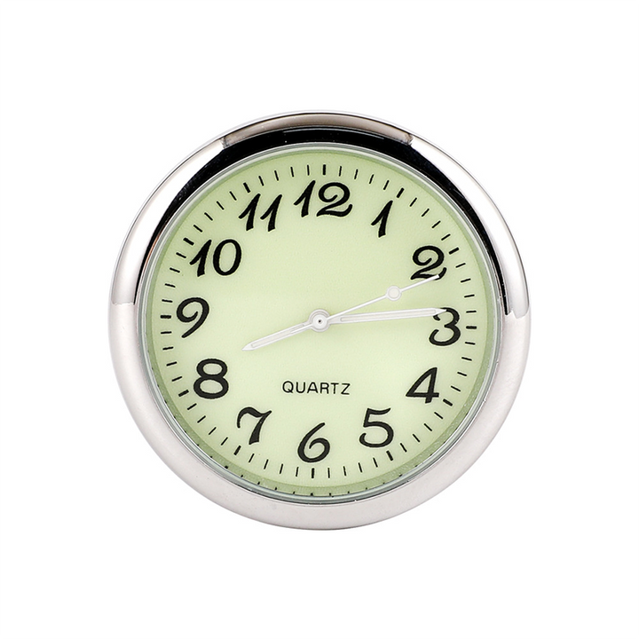 Mini Dashboard Clock 1.6 in Metal Set of 3 Luminous Green 1