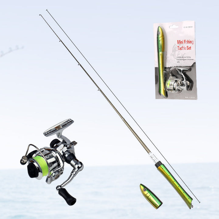 Mini Pocket Fishing Rod and Reel Combo Aluminum Set of 3 1
