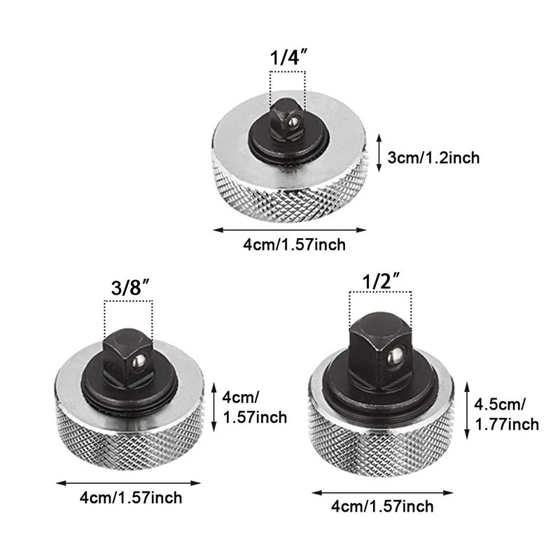 Mini Ratchet Wrench 3 Piece Kit 1/4 3/8 1/2 Inch Drive Set of 3 1