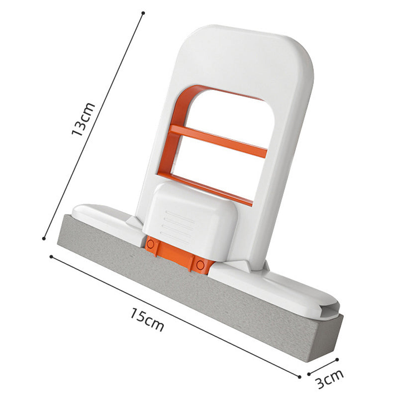 Mini Squeeze Mop 5.9 Inch with Replacement Heads White and Orange 1