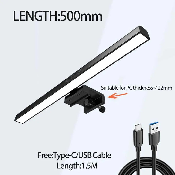 Monitor Light Bar LED Screen Lamp with 3 Color Modes USB Set of 3 50 cm Black 1