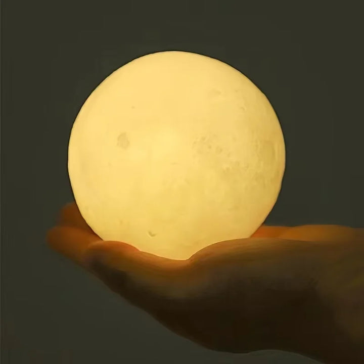 Moon Night Light 3.1 Inch Ball on Stand Button Cell Set of 3 2