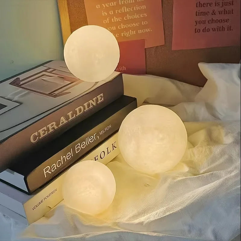 Moon Night Light 3.1 Inch Ball on Stand Button Cell Set of 3 5