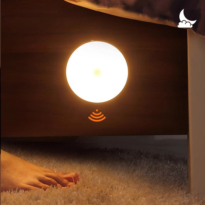 Motion Sensor Night Light Round 3.1 Inch Stick On Set of 2 2