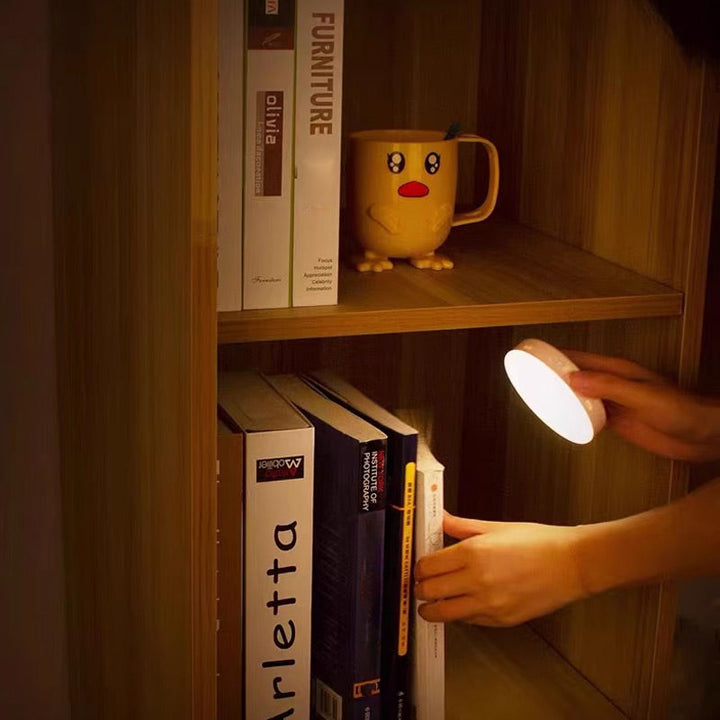 Motion Sensor Night Light Round 3.1 Inch Stick On Set of 2 7