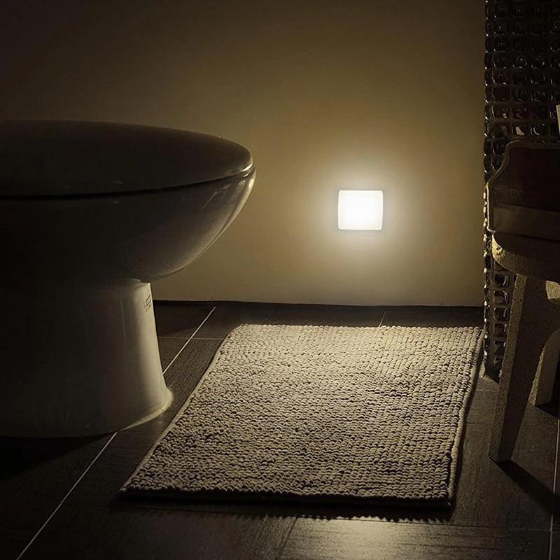 Motion Sensor Night Light Square 3.1 Inch Stick On Set of 3 1