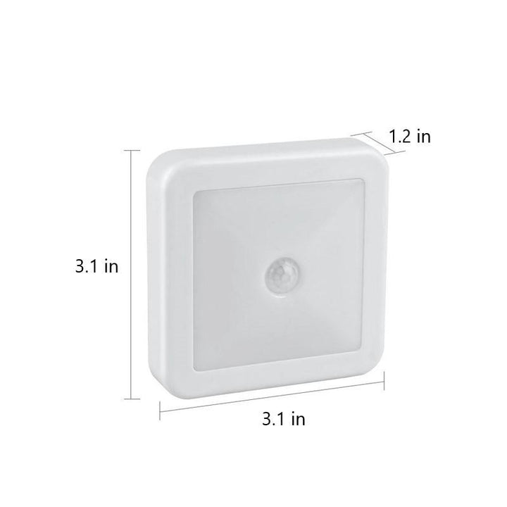 Motion Sensor Night Light Square 3.1 Inch Stick On Set of 3 4