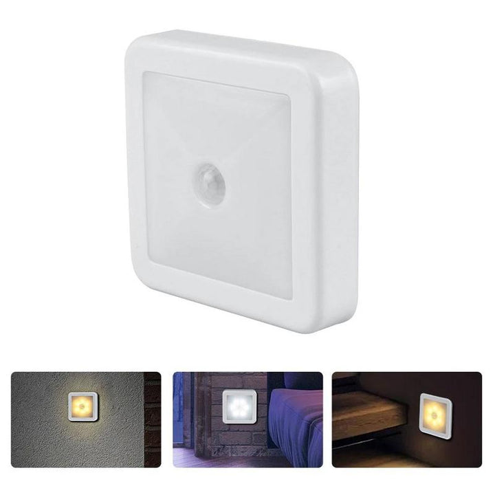 Motion Sensor Night Light Square 3.1 Inch Stick On Set of 3 6